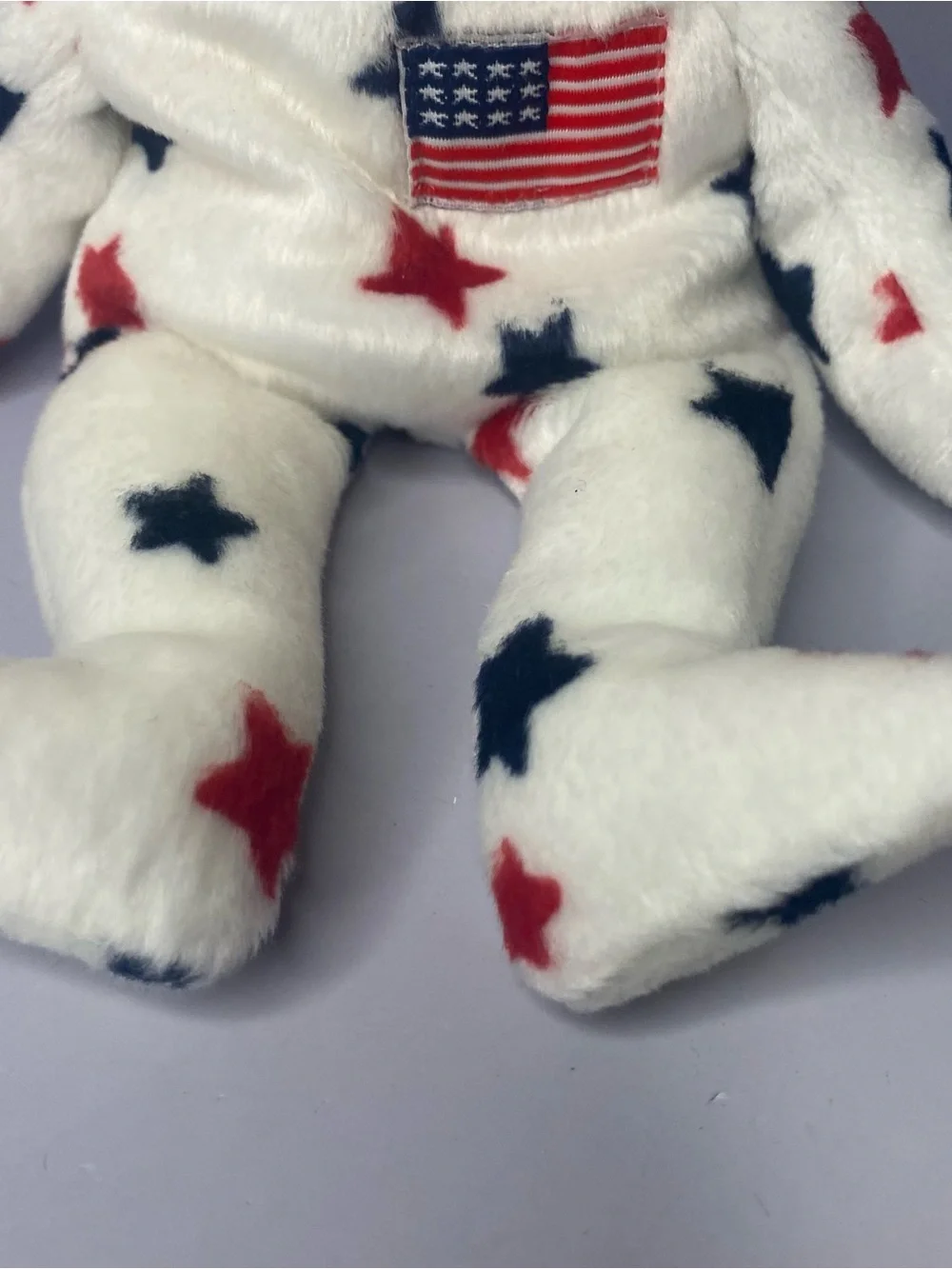RARE RETIRED TY BEANIE BABY “GLORY” 1998 Americana Patriotic USA Bear
